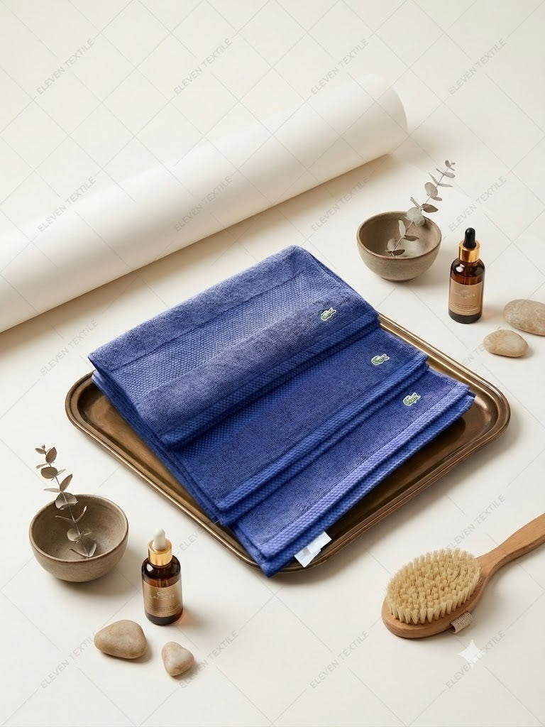 Crocodile towel - Navy Blue (18x28)