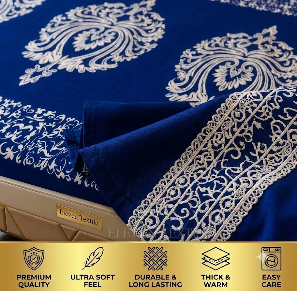 Premium Soft Fleece 3-Piece King Bedsheet Set