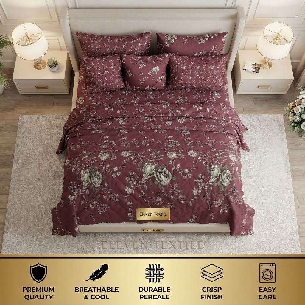 Premium 7-Piece Printed Comforter Set