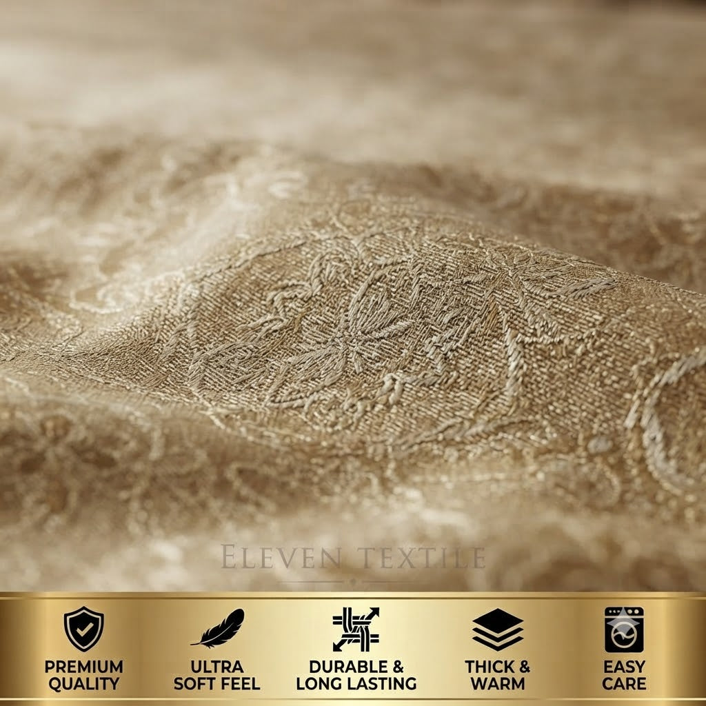 3-Piece Royal Textured Velvet Bedsheet Set