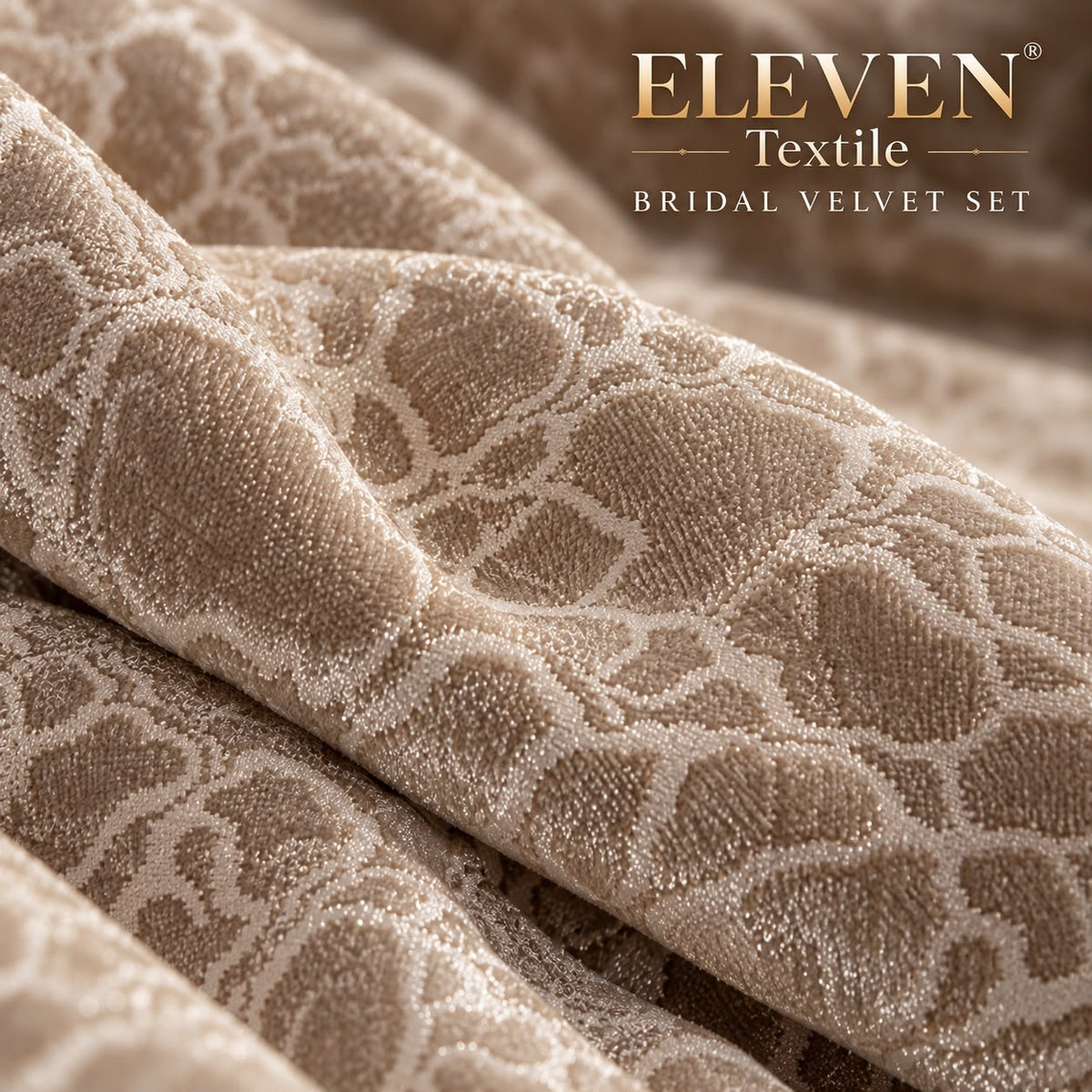 ELEVEN TEXTILE — 3-Piece Royal Textured Velvet Bedsheet Set