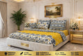 Premium 7-Piece Printed Comforter Set (off white and Yellow)