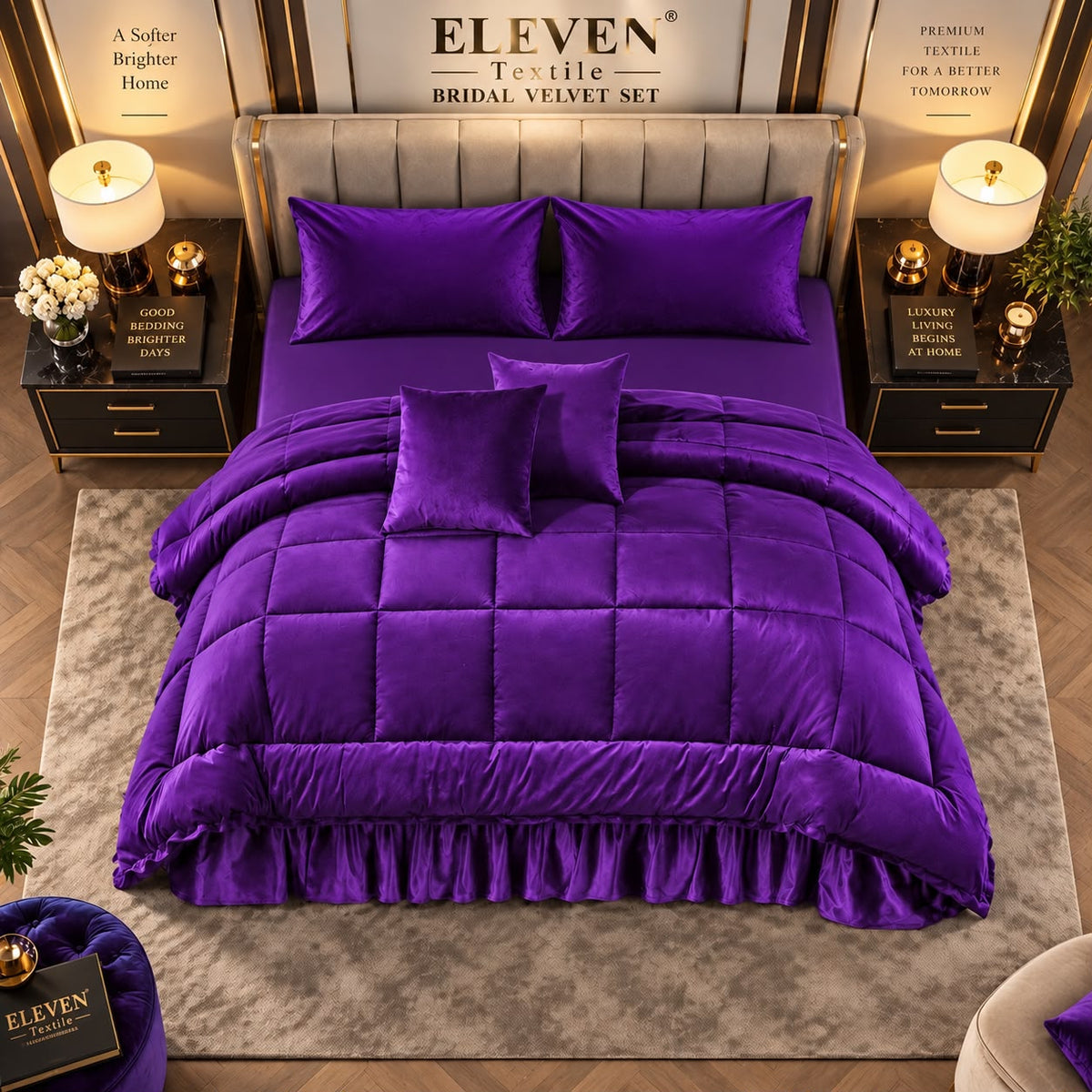 Signature Bridal Velvet Shine Set – 6 Piece Luxury Collection