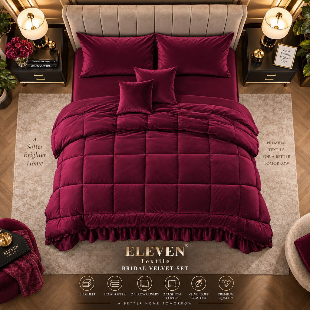 Signature Bridal Velvet Shine Set – 6 Piece Luxury Collection