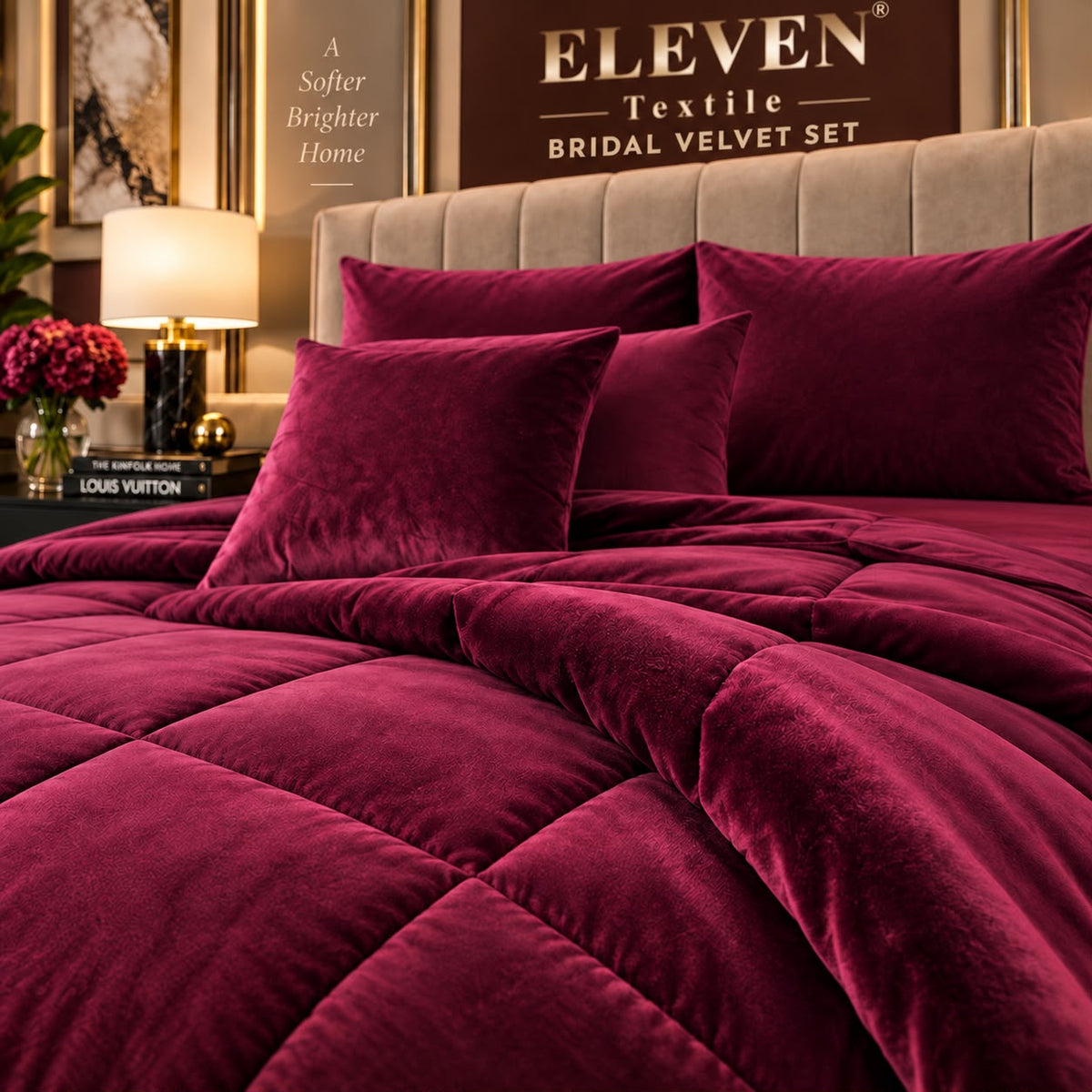 Signature Bridal Velvet Shine Set – 6 Piece Luxury Collection