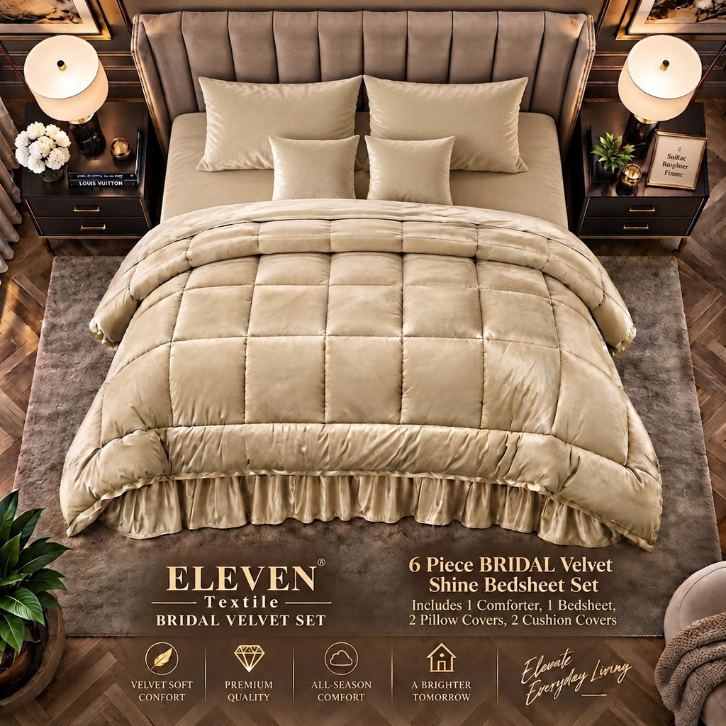 Signature Bridal Velvet Shine Set – 6 Piece Luxury Collection