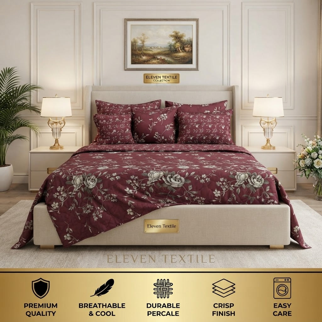 Premium 7-Piece Printed Comforter Set