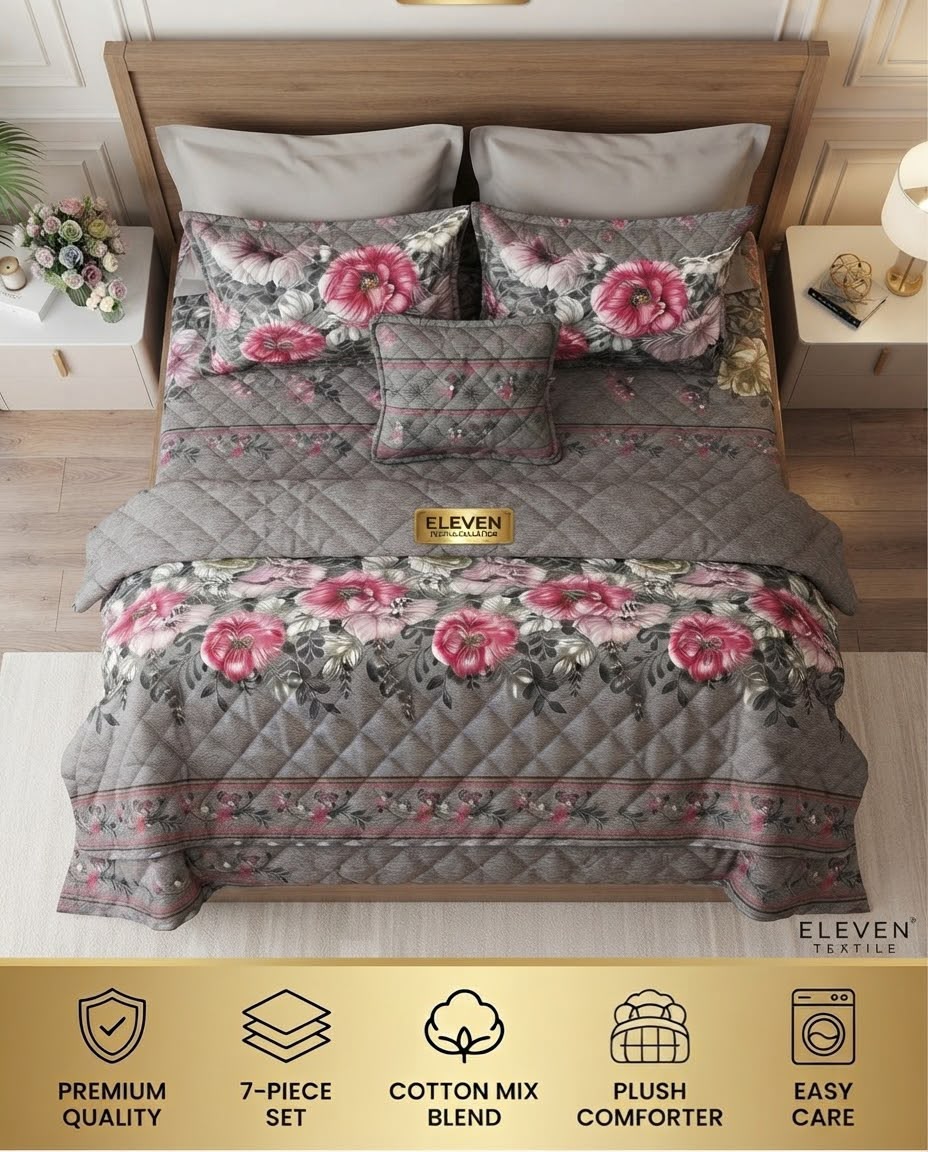 ELEVEN TEXTILE — Premium 7-Piece Printed Comforter Set