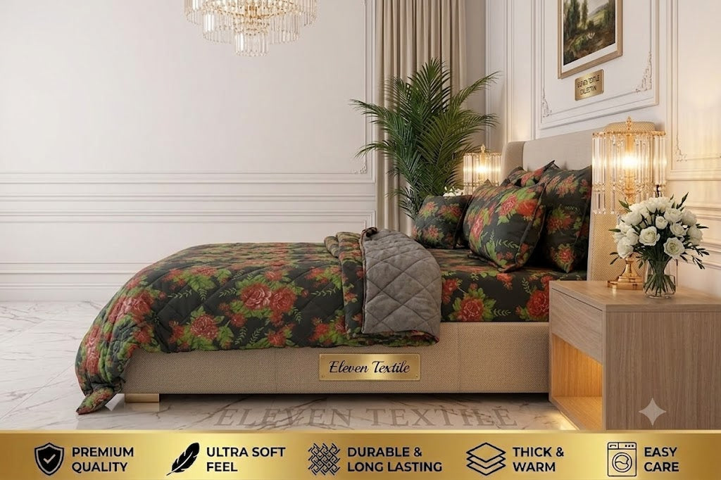 Premium 7-Piece Printed Comforter Set
