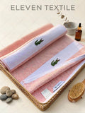 Crocodile towel- Pink and White