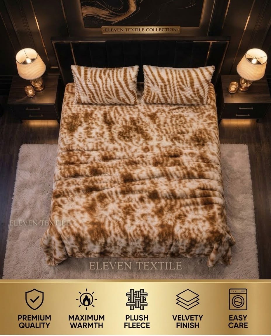ELEVEN TEXTILE Premium 3 piece Puffy Bedsheet