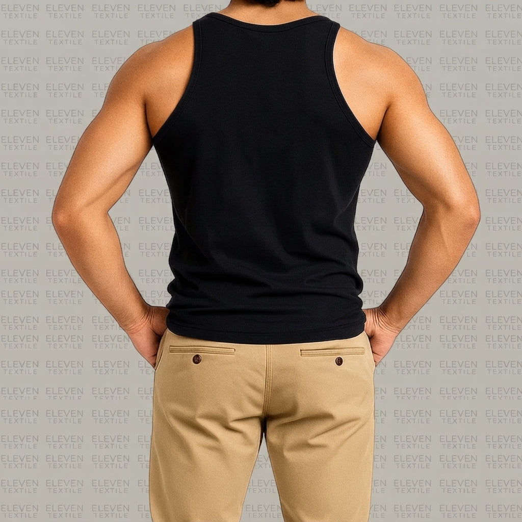 Premium BLACK Sleeveless Vest (PACK OF 3)
