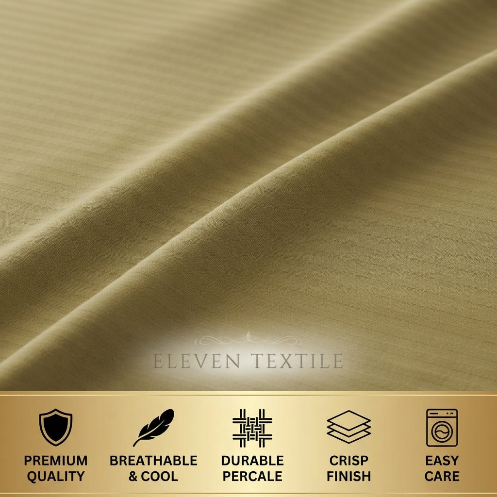 ELEVEN TEXTILE | Luxury Micro Strip 3-Piece Fitted Sheet Set