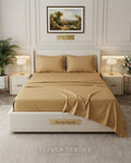 ELEVEN TEXTILE | Luxury Micro Strip 3-Piece Fitted Sheet Set