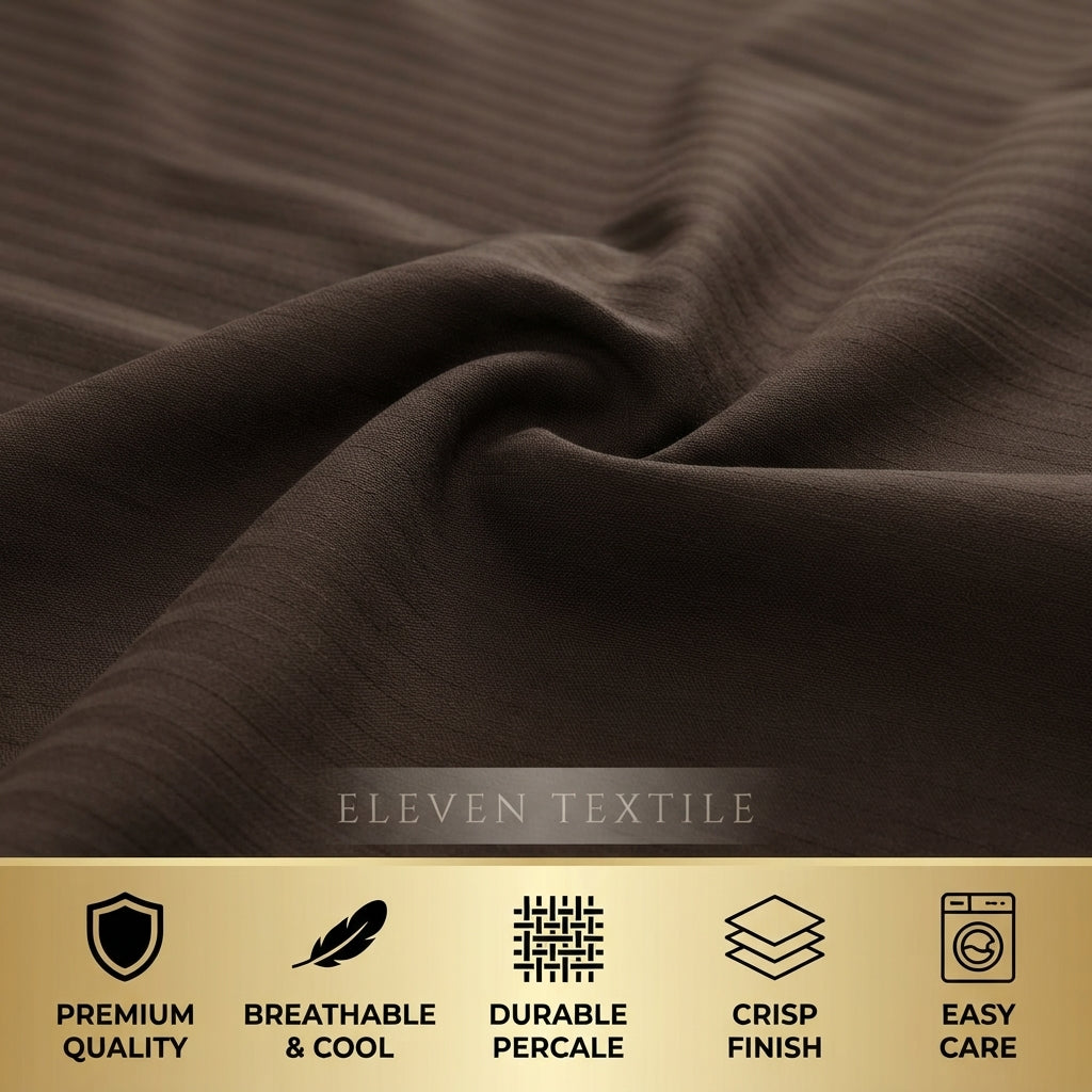 ELEVEN TEXTILE | Luxury Micro Strip 3-Piece Fitted Sheet Set