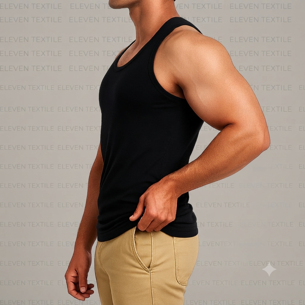 Premium BLACK Sleeveless Vest (PACK OF 3)