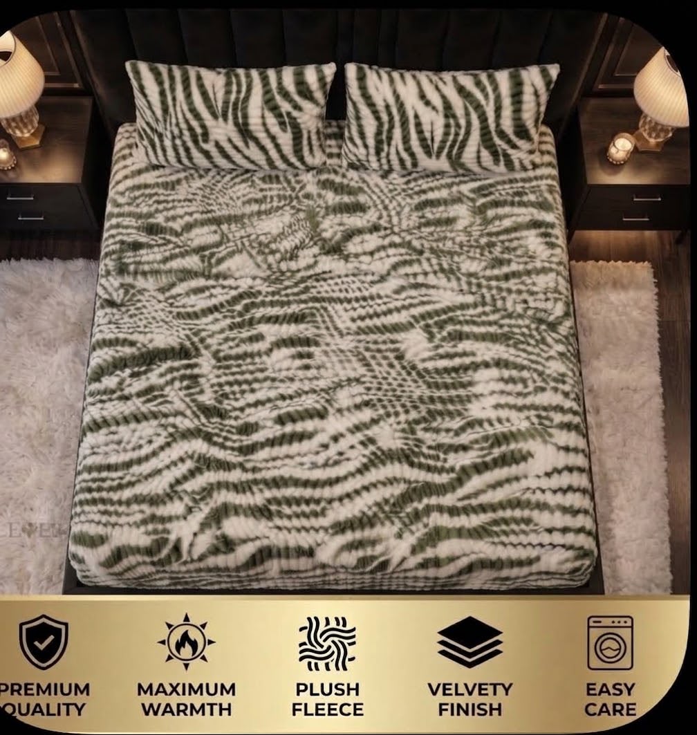 ELEVEN TEXTILE Premium 3 piece Puffy Bedsheet