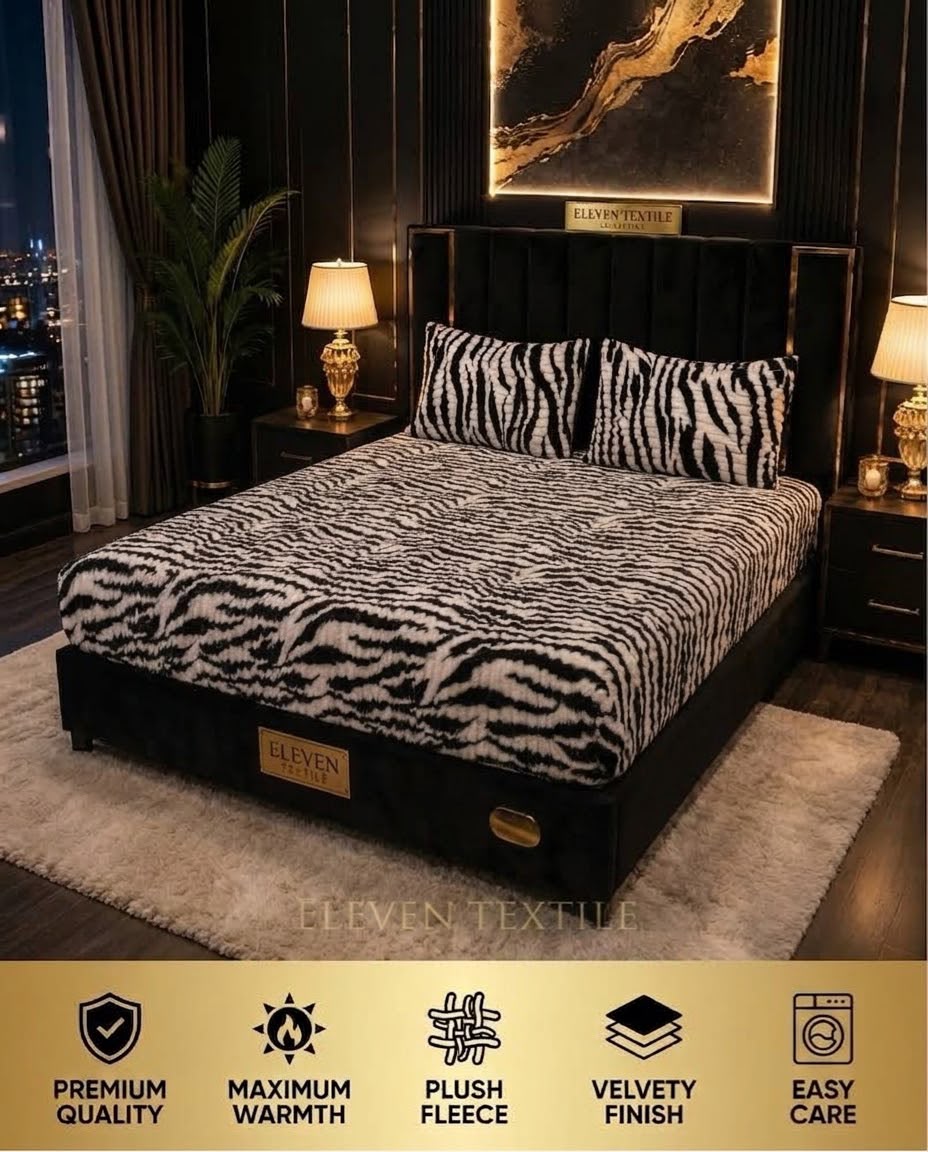 ELEVEN TEXTILE Premium 3 piece Puffy Bedsheet