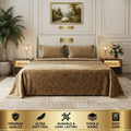 3-Piece Royal Textured Velvet Bedsheet Set