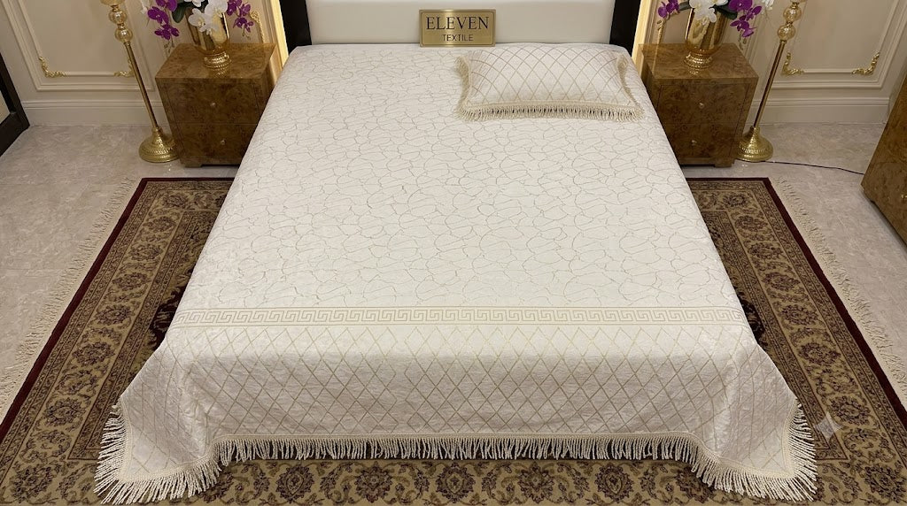 3-Piece Royal Textured Velvet Bedsheet Set