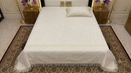 3-Piece Royal Textured Velvet Bedsheet Set