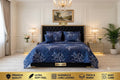 Premium 7-Piece Printed Comforter Set (NAVY BLUE)