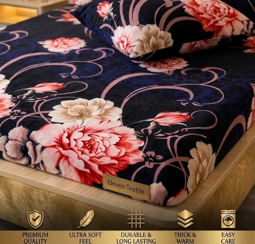 Premium Soft Fleece 3-Piece King Bedsheet Set